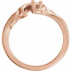 Family Freeform Ring Mounting in 10 Karat Rose Gold for Round Stone...