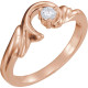 Family Freeform Ring Mounting in 10 Karat Rose Gold for Round Stone...