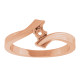 Family Bypass Ring Mounting in 18 Karat Rose Gold for Round Stone..