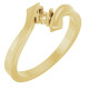 Family Bypass Ring Mounting in 18 Karat Yellow Gold for Round Stone.