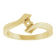 Family Bypass Ring Mounting in 18 Karat Yellow Gold for Round Stone.