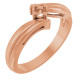 Family Bypass Ring Mounting in 18 Karat Rose Gold for Round Stone...