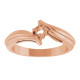 Family Bypass Ring Mounting in 18 Karat Rose Gold for Round Stone...