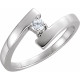 Family Bypass Ring Mounting in 18 Karat White Gold for Round Stone...