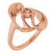 Family Ring Mounting in 10 Karat Rose Gold for Round Stone.