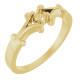 Family Ring Mounting in 18 Karat Yellow Gold for Round Stone..