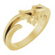 Family Bypass Ring Mounting in 18 Karat Yellow Gold for Round Stone...