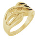 Family Criss Cross Ring Mounting in 18 Karat Yellow Gold for Round Stone.