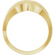 Family Criss Cross Ring Mounting in 18 Karat Yellow Gold for Round Stone.