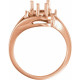 Accented Ring Mounting in 10 Karat Rose Gold for Pear shape Stone...