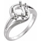 Accented Ring Mounting in 18 Karat White Gold for Pear shape Stone...