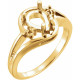 Accented Ring Mounting in 18 Karat Yellow Gold for Pear shape Stone...