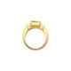 Bezel Set Ring Mounting in 14 Karat Rose Gold for Emerald cut Stone..