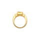 Bezel Set Ring Mounting in 18 Karat Rose Gold for Emerald cut Stone..