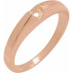 Channel Set Ring Mounting in 14 Karat Rose Gold for Square Stone.