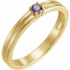 Family Stackable Ring Mounting in 18 Karat Yellow Gold for Round Stone.