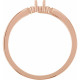 Family Stackable Ring Mounting in 18 Karat Rose Gold for Round Stone...