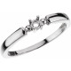 Family Stackable Ring Mounting in 18 Karat White Gold for Round Stone...