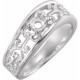 Family Ring Mounting in 10 Karat White Gold for Round Stone...