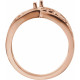 Family Criss Cross Ring Mounting in 18 Karat Rose Gold for Round Stone...