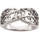 Family Criss Cross Ring Mounting in Platinum for Round Stone.