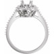 Halo Style Ring Mounting in Platinum for Oval Stone...