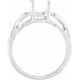 Solitaire Ring Mounting in Sterling Silver for Oval Stone...