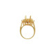 Halo Style Ring Mounting in 10 Karat Yellow Gold for Oval Stone...