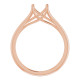 Solitaire Engagement Ring Mounting in 10 Karat Rose Gold for Round Stone..