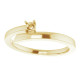 Engravable Family Ring Mounting in 18 Karat Yellow Gold for Round Stone.