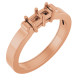 Family Ring Mounting in 18 Karat Rose Gold for Square Stone.