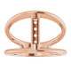 Family Negative Space Ring Mounting in 18 Karat Rose Gold for Round Stone.