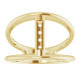 Family Negative Space Ring Mounting in 18 Karat Yellow Gold for Round Stone.