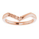 Family Stackable V Ring Mounting in 18 Karat Rose Gold for Round Stone.