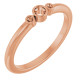 Family Stackable Ring Mounting in 10 Karat Rose Gold for Round Stone.