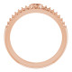 Family Negative Space Ring Mounting in 10 Karat Rose Gold for Round Stone.