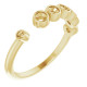 Family Negative Space Ring Mounting in 18 Karat Yellow Gold for Round Stone..