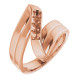 Engravable Family Ring Mounting in 10 Karat Rose Gold for Round Stone.