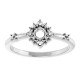 Halo Style Ring Mounting in 10 Karat White Gold for Round Stone...