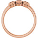 Family Bezel Set Ring Mounting in 18 Karat Rose Gold for Round Stone.