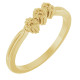 Family Floral Ring Mounting in 18 Karat Yellow Gold for Round Stone.