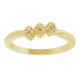 Family Floral Ring Mounting in 18 Karat Yellow Gold for Round Stone.