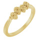 Family Floral Ring Mounting in 10 Karat Yellow Gold for Round Stone.