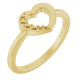 Family Heart Ring Mounting in 18 Karat Yellow Gold for Round Stone.