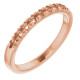 Family Stackable Ring Mounting in 10 Karat Rose Gold for Round Stone..