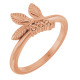 Family Floral Ring Mounting in 10 Karat Rose Gold for Round Stone.