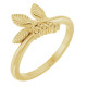 Family Floral Ring Mounting in 10 Karat Yellow Gold for Round Stone..