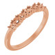 Family Stackable Ring Mounting in 10 Karat Rose Gold for Round Stone...