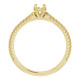 Pavé Accented Engagement Ring Mounting in 18 Karat Yellow Gold for Round Stone.