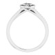 Bezel Set Halo Style Engagement Ring Mounting in 10 Karat White Gold for Round Stone.